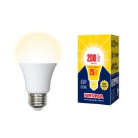 Лампа светодиодная (UL-00004469) Volpe E27 25W 3000K матовая LED-A70-25W/3000K/E27/FR/NR